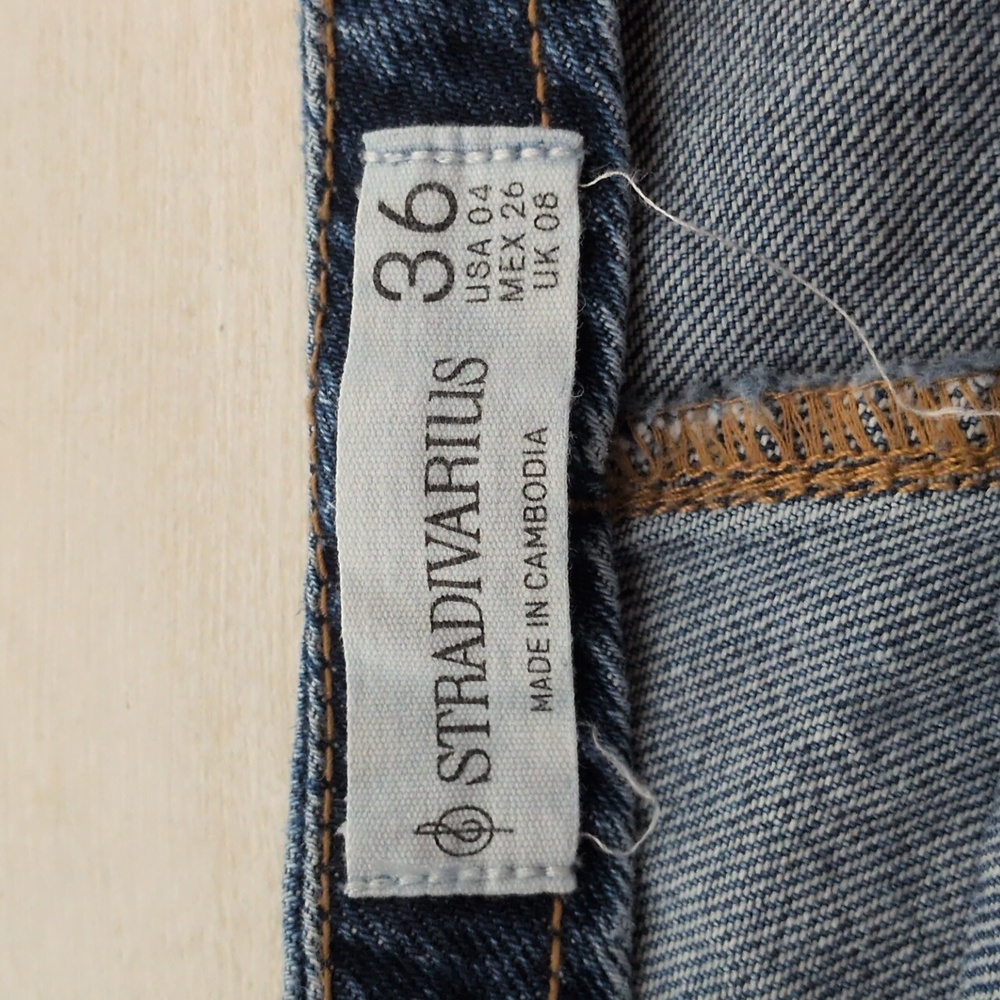 Stradivarius Dark Blue Denim Skort Size US 4 - Picture 5 of 5